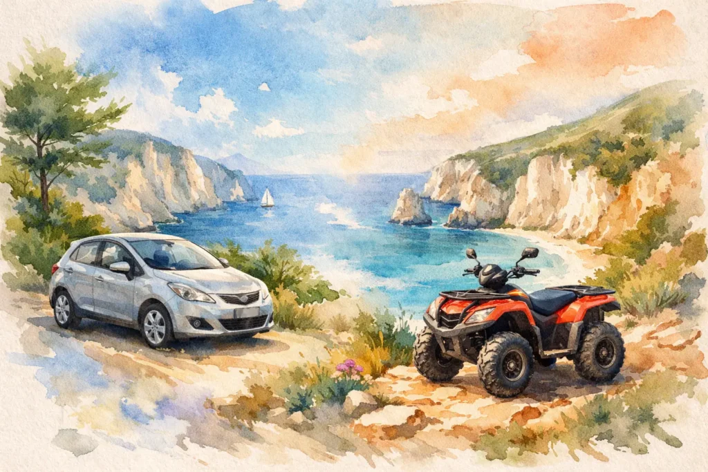 Mietwagen oder ATV auf Zakynthos: Was passt?