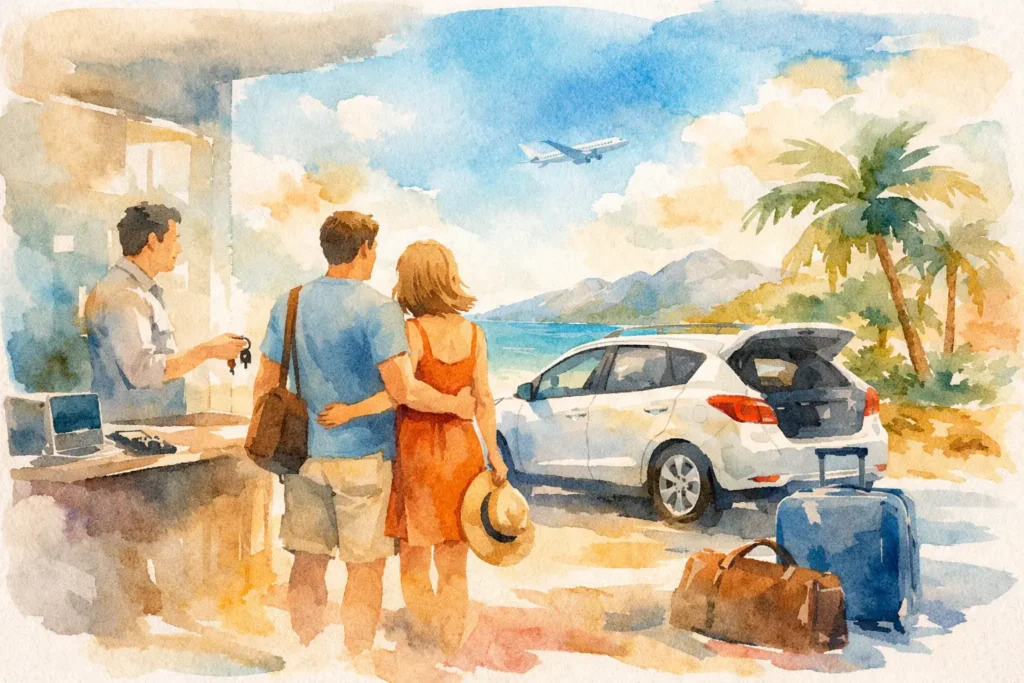 Mietwagenabholung organisieren ohne Urlaubsstress