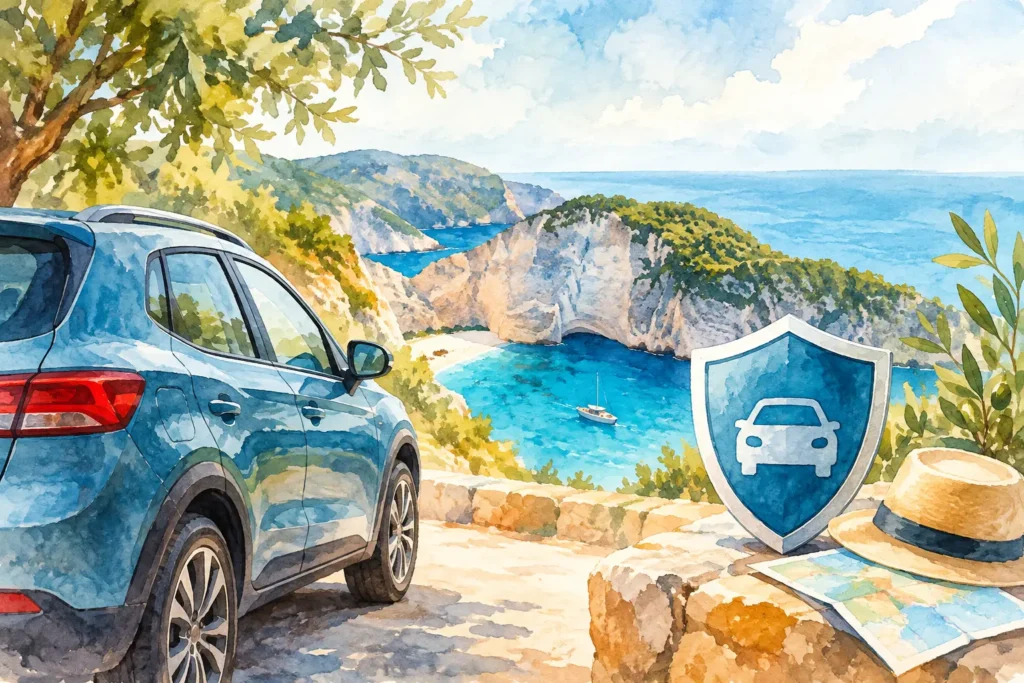 Versicherungsoptionen Mietwagen Zakynthos