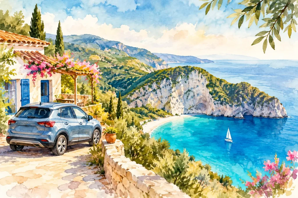 Villenurlaub Mietwagen : exemple à Zakynthos