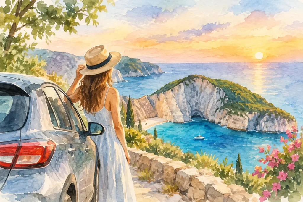 Arrivée tardive Zakynthos: ordna bilen enkelt