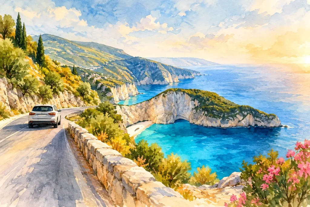 Bästa panoramavägarna på Zakynthos med bil