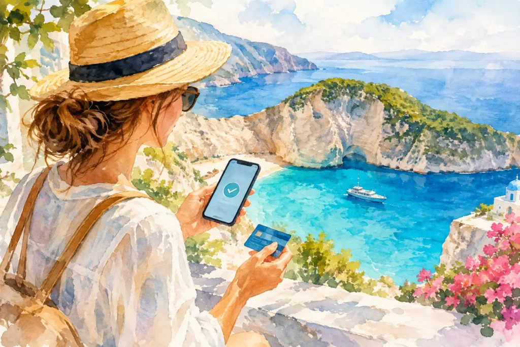 Paiement location arrivée Zakynthoson, egyszerűen