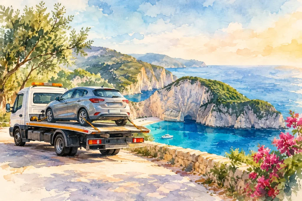 Récupération véhicule Zakynthos - enkel upphämtning
