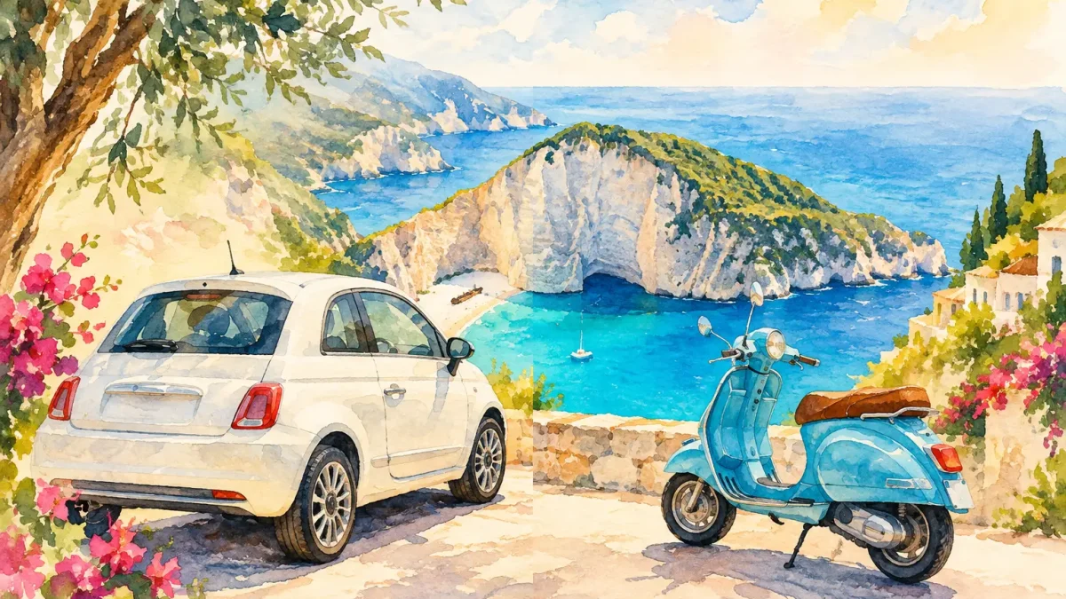 Mietwagen ou roller : que choisir à Zakynthos ?