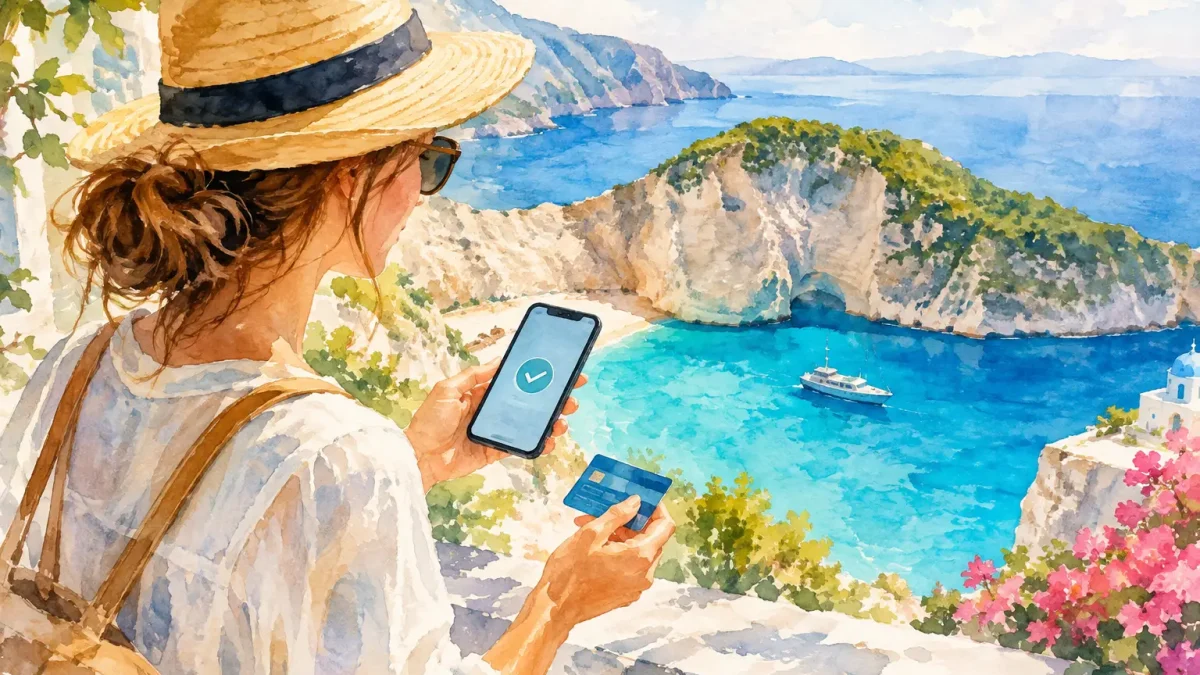 Paiement location arrivée Zakynthoson, egyszerűen