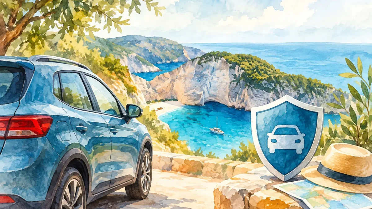 Versicherungsoptionen Mietwagen Zakynthos