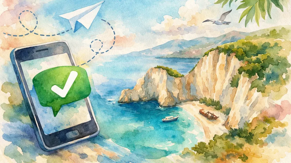 WhatsApp-Buchung schnell bestätigen auf Zakynthos
